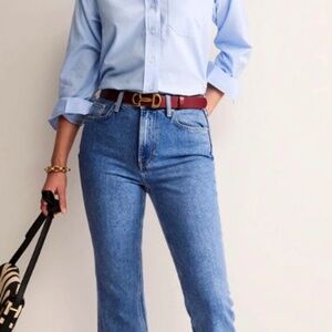 Boden mid rise baby kick jeans